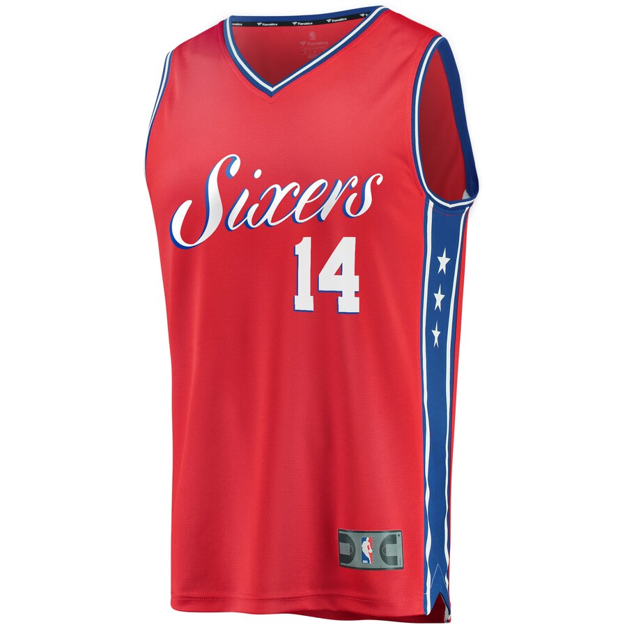 Alternative view of Norvel Pelle Philadelphia 76ers Fanatics Branded Youth Fast Break Replica Player Jersey - Statement Edition - Red