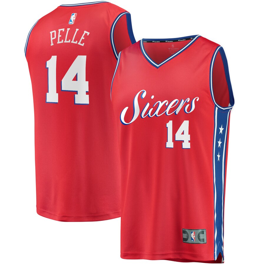 Norvel Pelle Philadelphia 76ers Fanatics Branded Youth Fast Break Replica Player Jersey - Statement Edition - Red