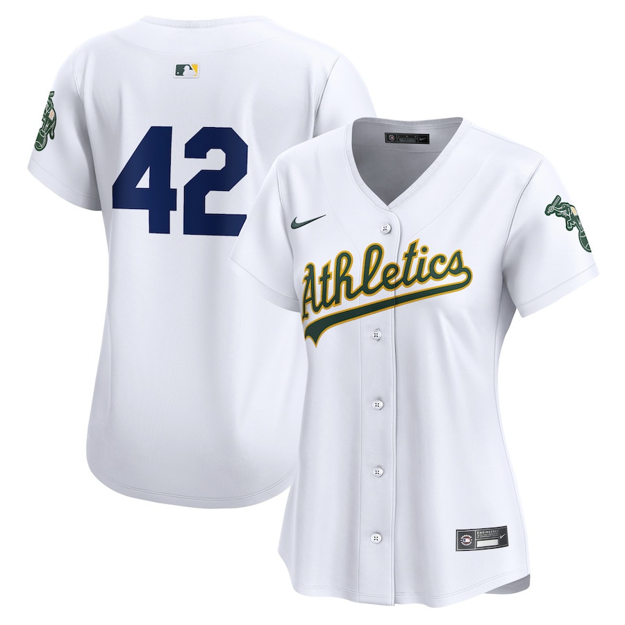 Oakland Athletics 2024 Jackie Robinson Day Home Limited Women Jersey - White 