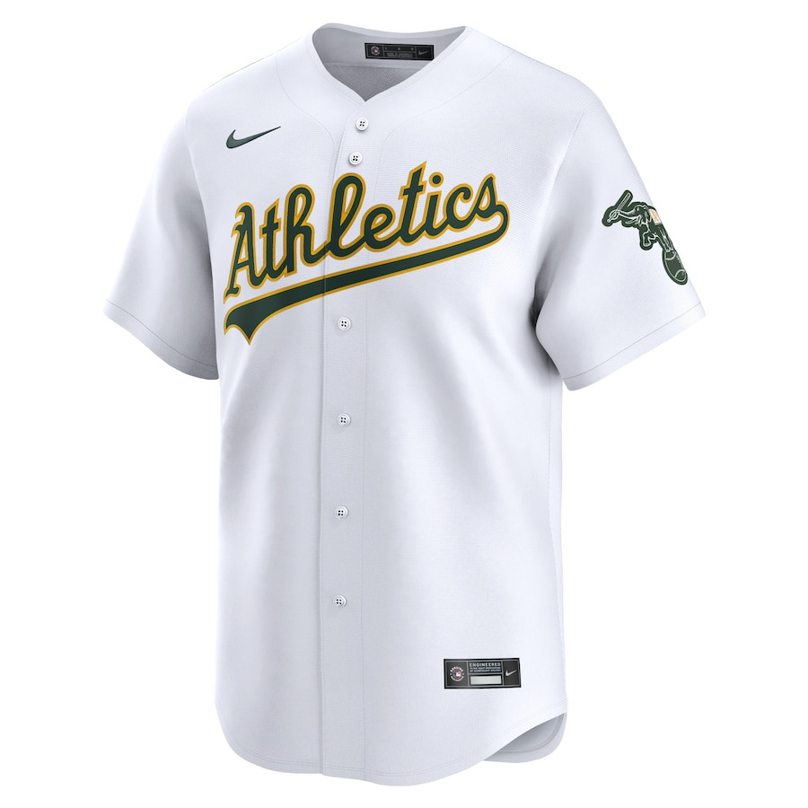 Alternative view of Oakland Athletics 2024 Jackie Robinson Day Home Men Limited Jersey - White 