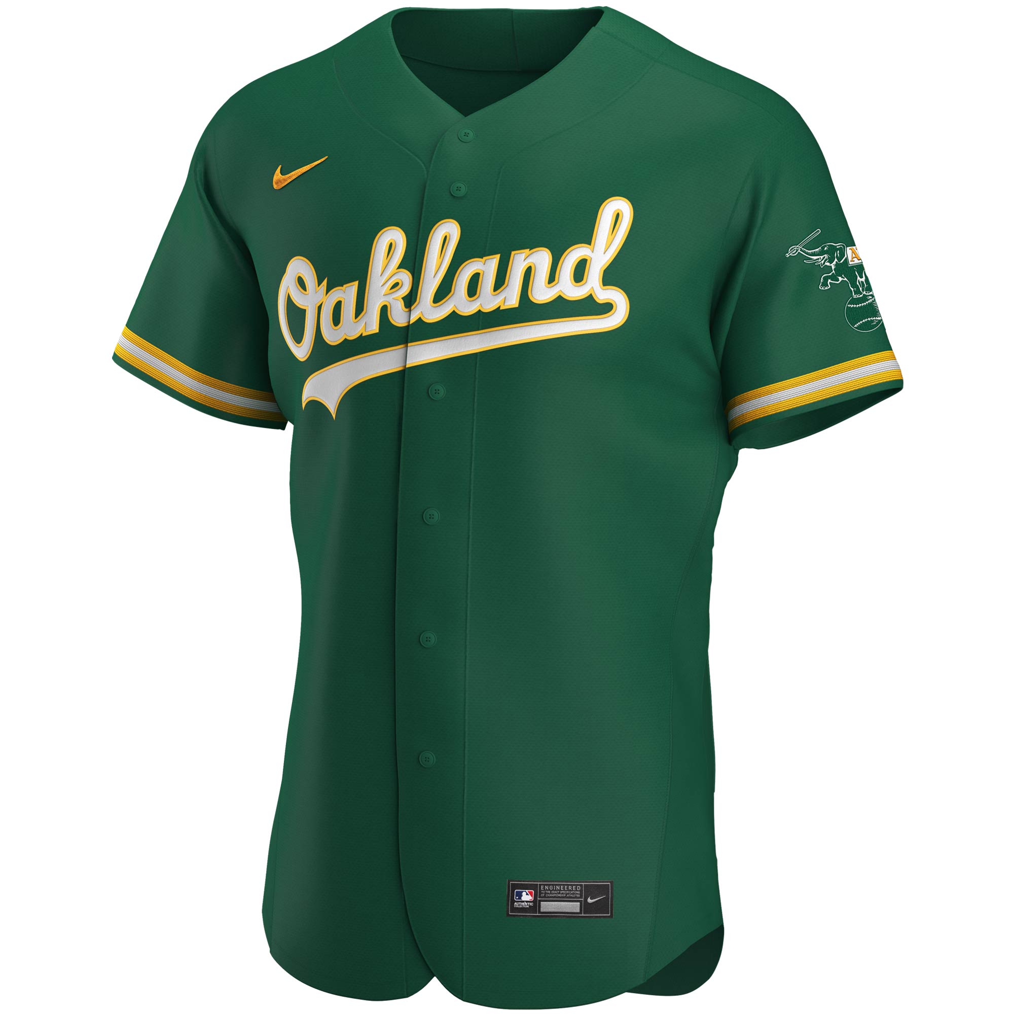 Alternative view of Oakland Athletics Authentic Team Jersey – Kelly Green