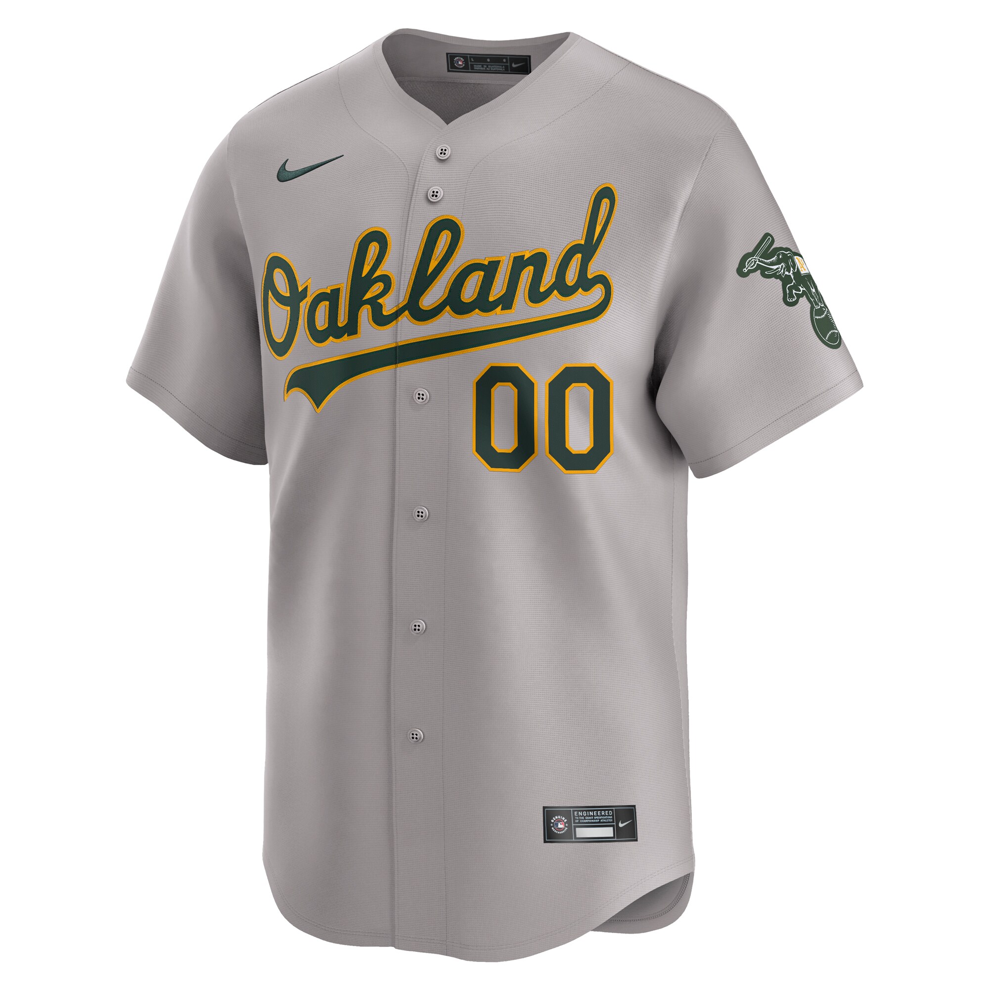Alternative view of Oakland Athletics Away Limited Custom Jersey - Gray
