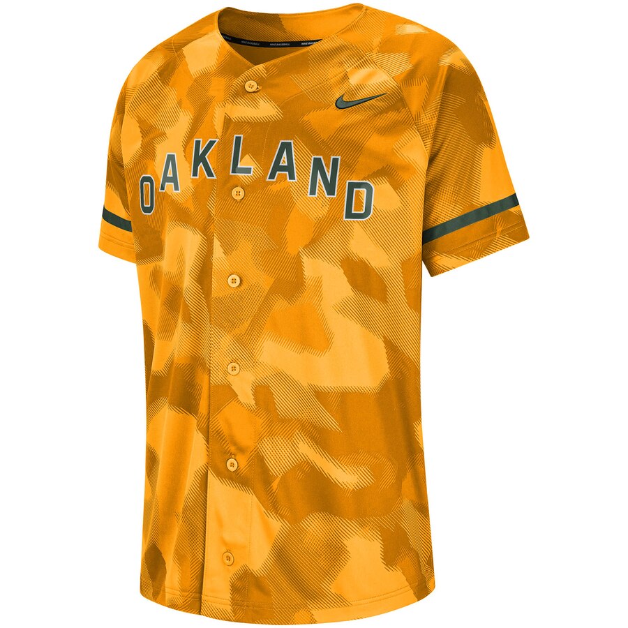 Alternative view of Oakland Athletics Camo Jersey – Gold