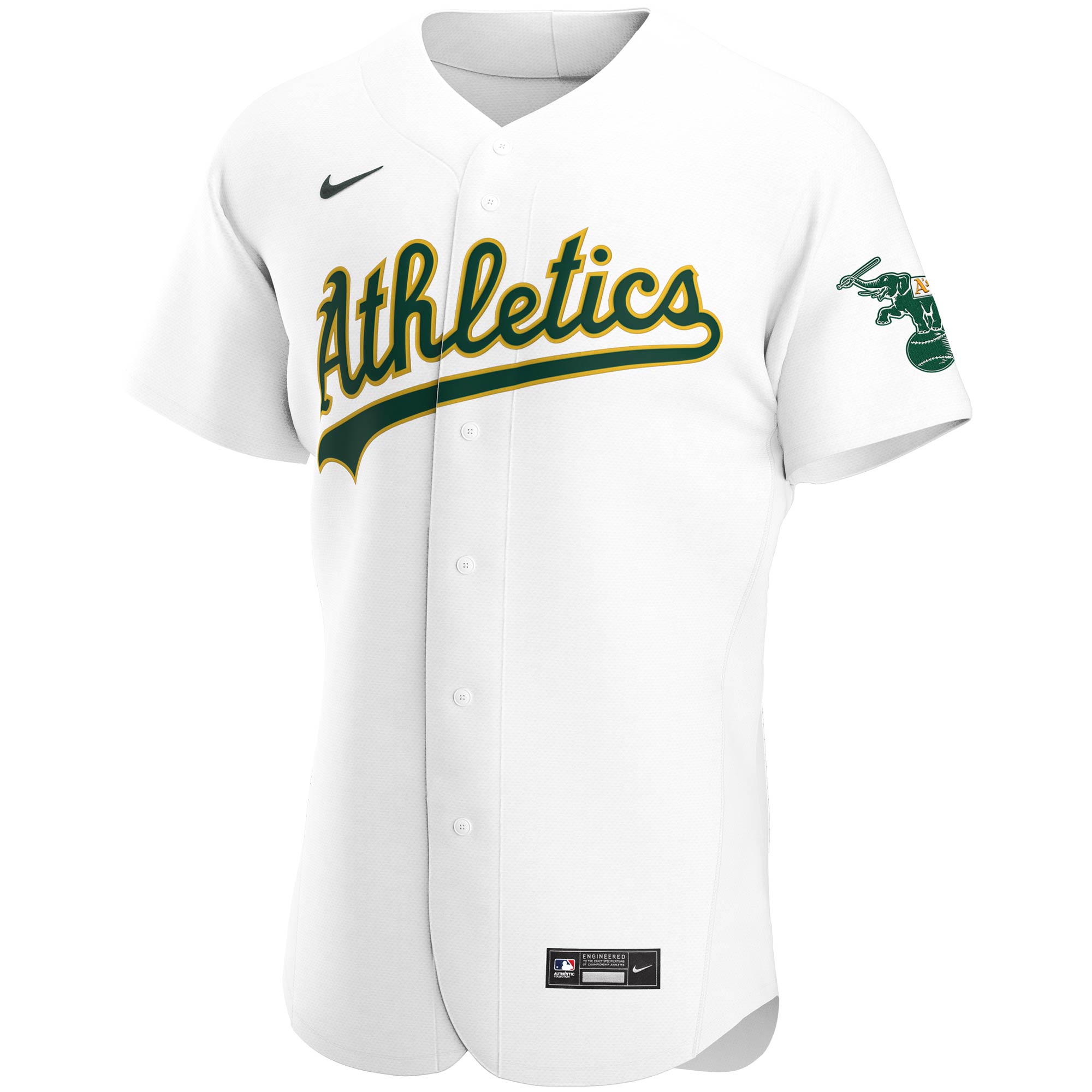 Alternative view of Oakland Athletics Home Authentic Team Jersey – White
