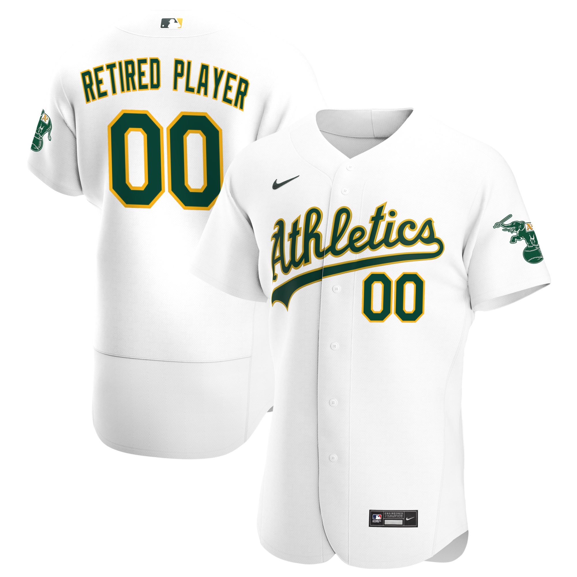 Oakland Athletics Home Pick-a-player Retired Roster Authentic Jersey - White