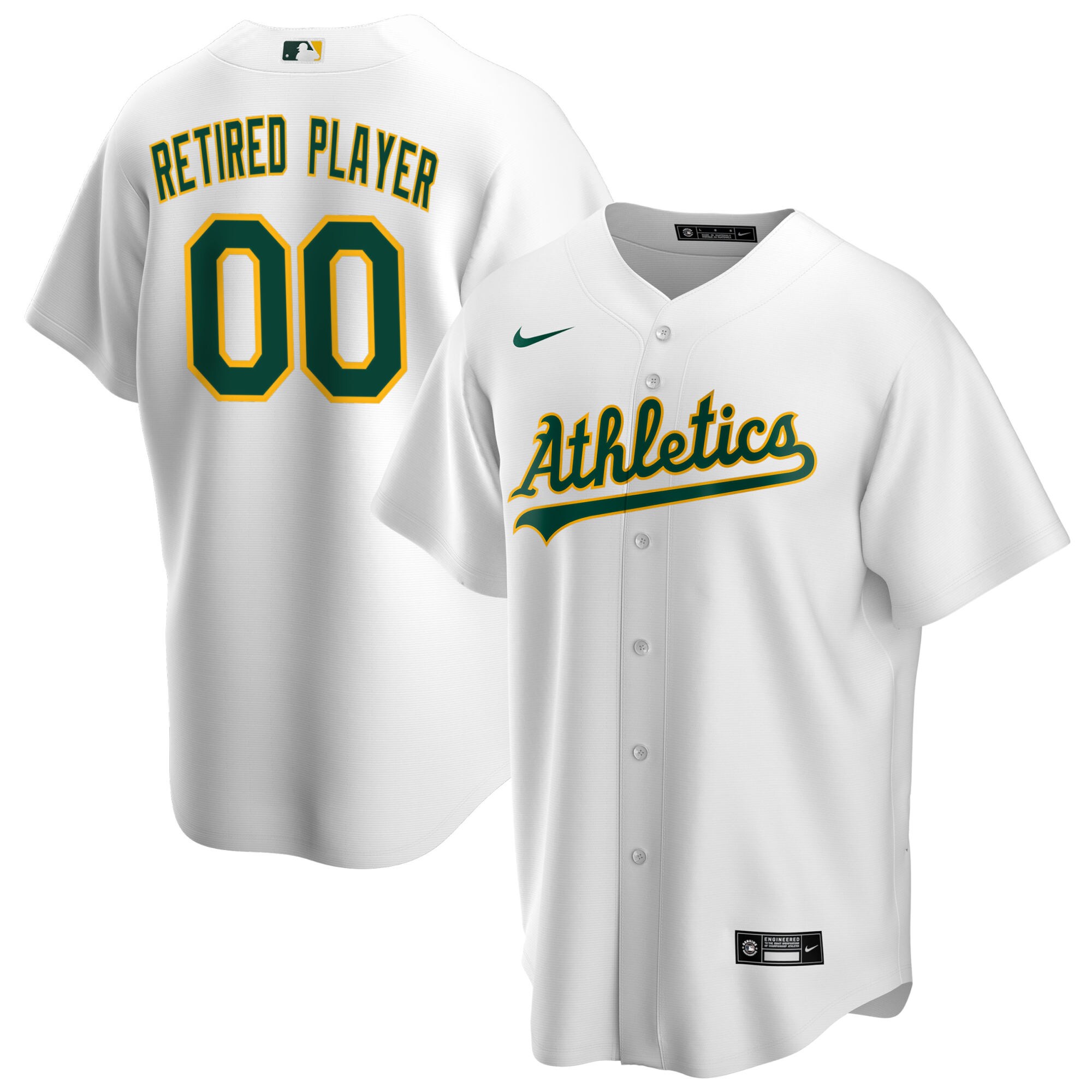 Oakland Athletics Home Pick-a-player Retired Roster Replica Jersey – White