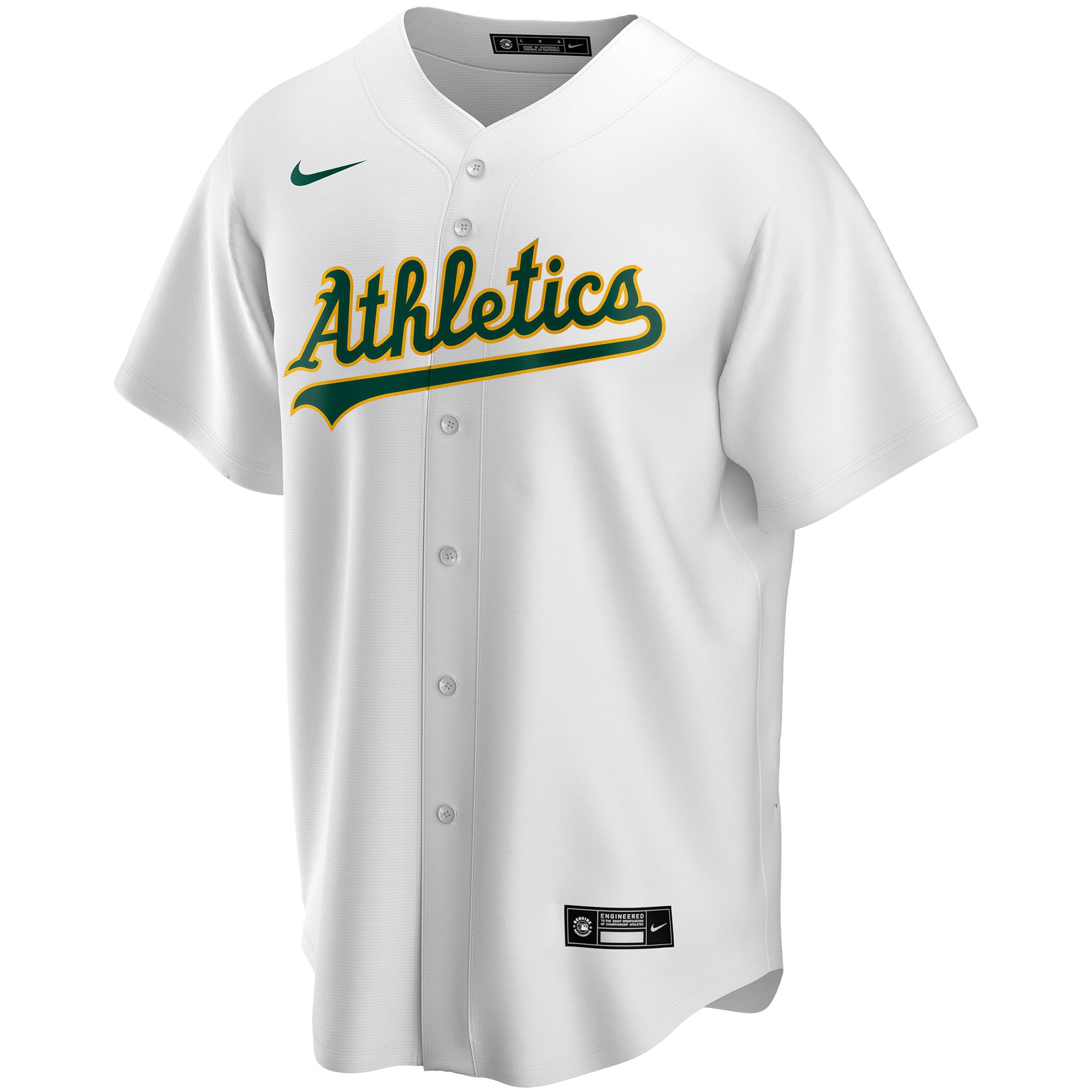 Alternative view of Oakland Athletics Home Replica Custom Jersey - White