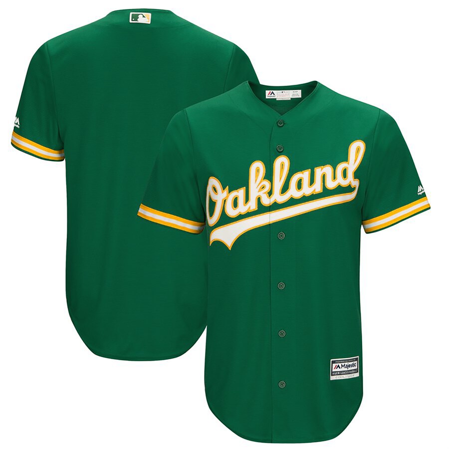Oakland Athletics Majestic Big And Tall Cool Base Team Jersey - Green
