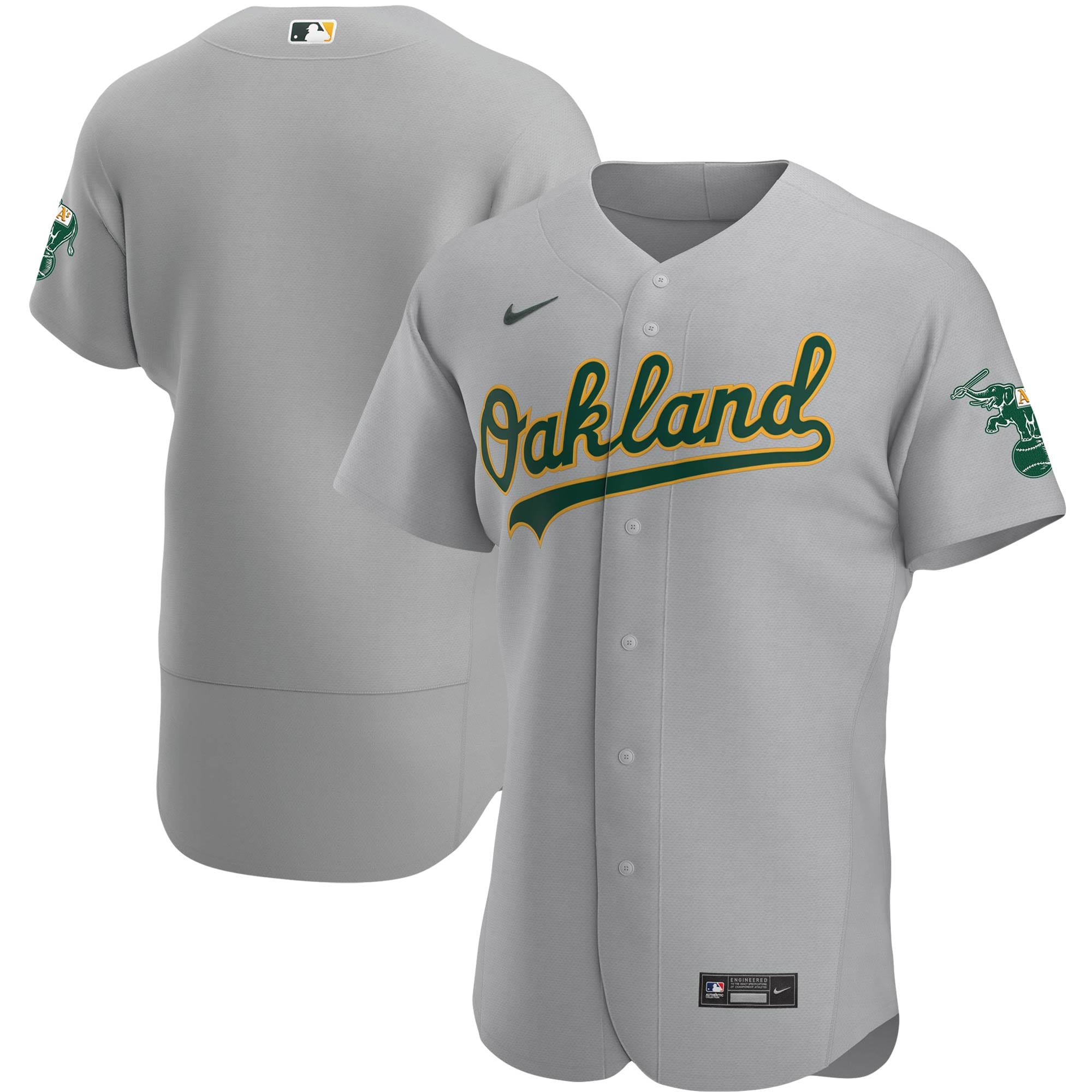 Oakland Athletics Road Authentic Team Jersey – Gray