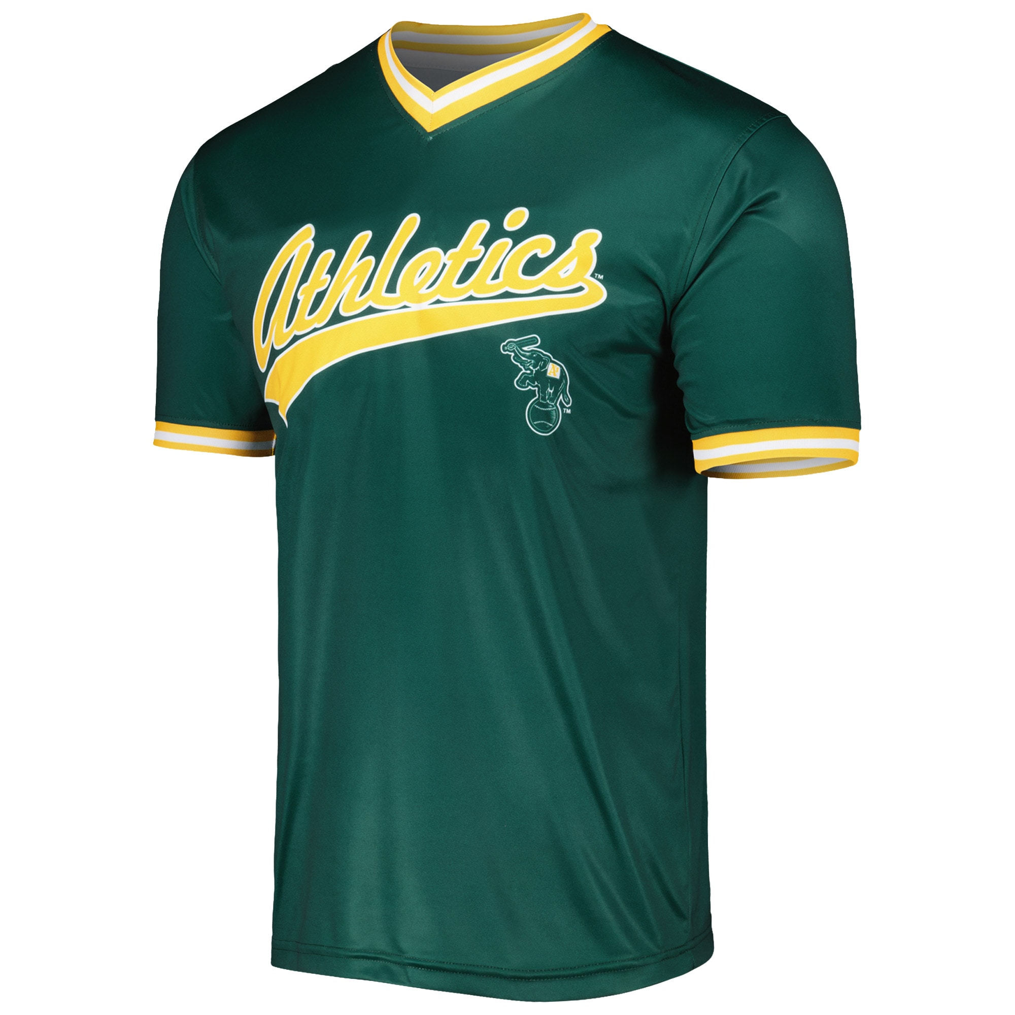 Alternative view of Oakland Athletics Stitches Cooperstown Collection Team Jersey - Kelly Green