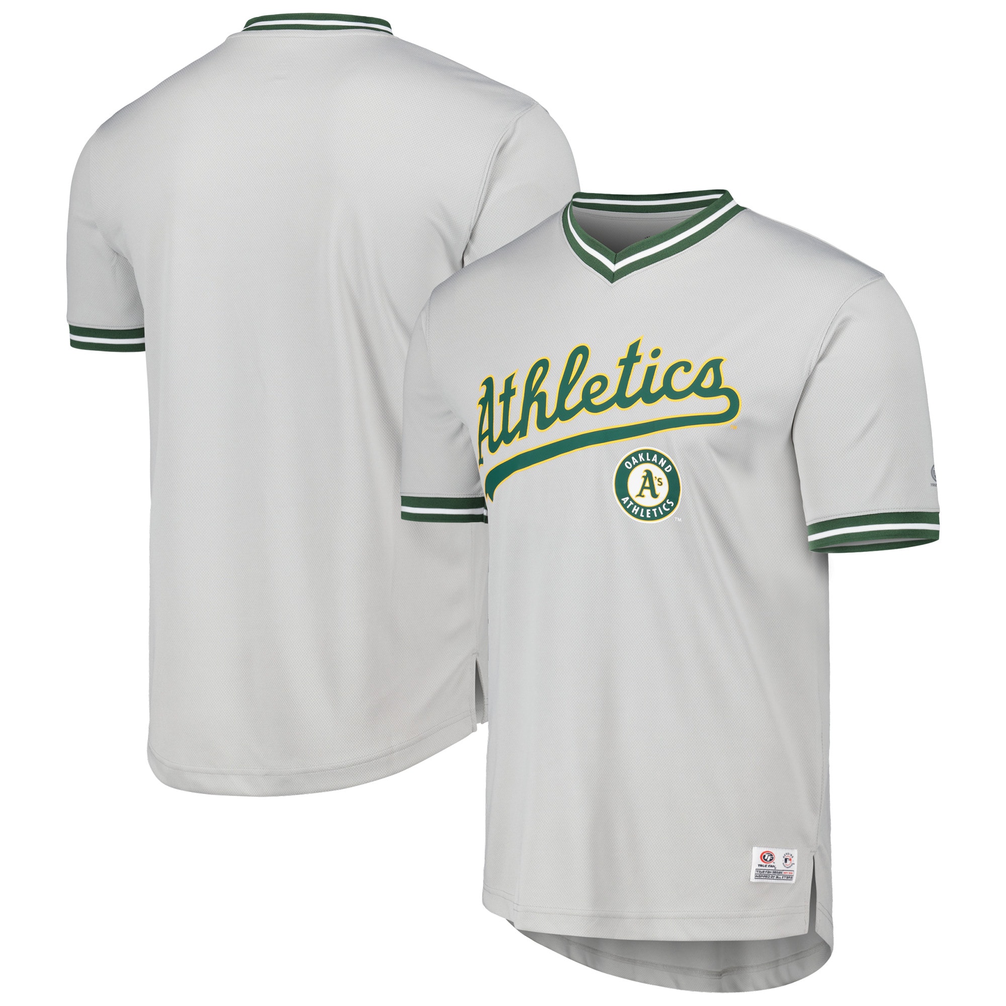 Oakland Athletics V-neck Jersey - Gray
