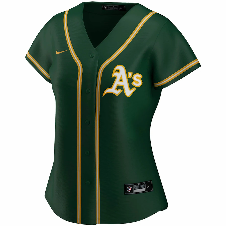 Alternative view of Oakland Athletics Women's Alternate 2020 Replica Team Jersey ÃƒÂ¢Ã¢â€šÂ¬Ã¢â‚¬Å“ Green