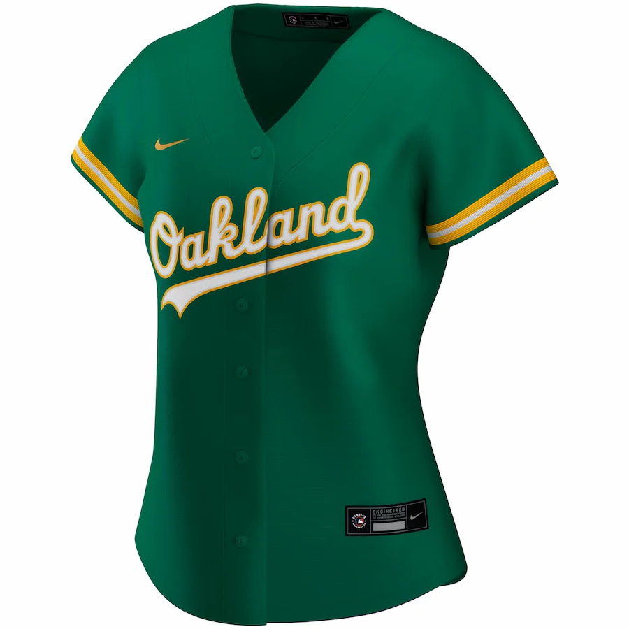 Alternative view of Oakland Athletics Women's Alternate 2020 Replica Team Jersey ÃƒÂ¢Ã¢â€šÂ¬Ã¢â‚¬Å“ Kelly Green