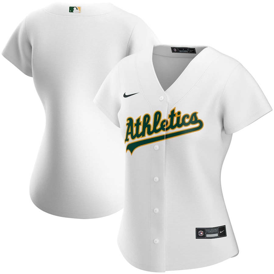 Oakland Athletics Women's Home 2020 Replica Team Jersey ÃƒÂ¢Ã¢â€šÂ¬Ã¢â‚¬Å“ White