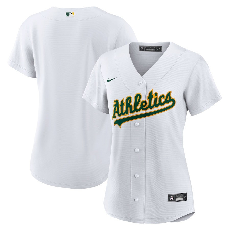 Oakland Athletics Women's Home Blank Jersey - White 