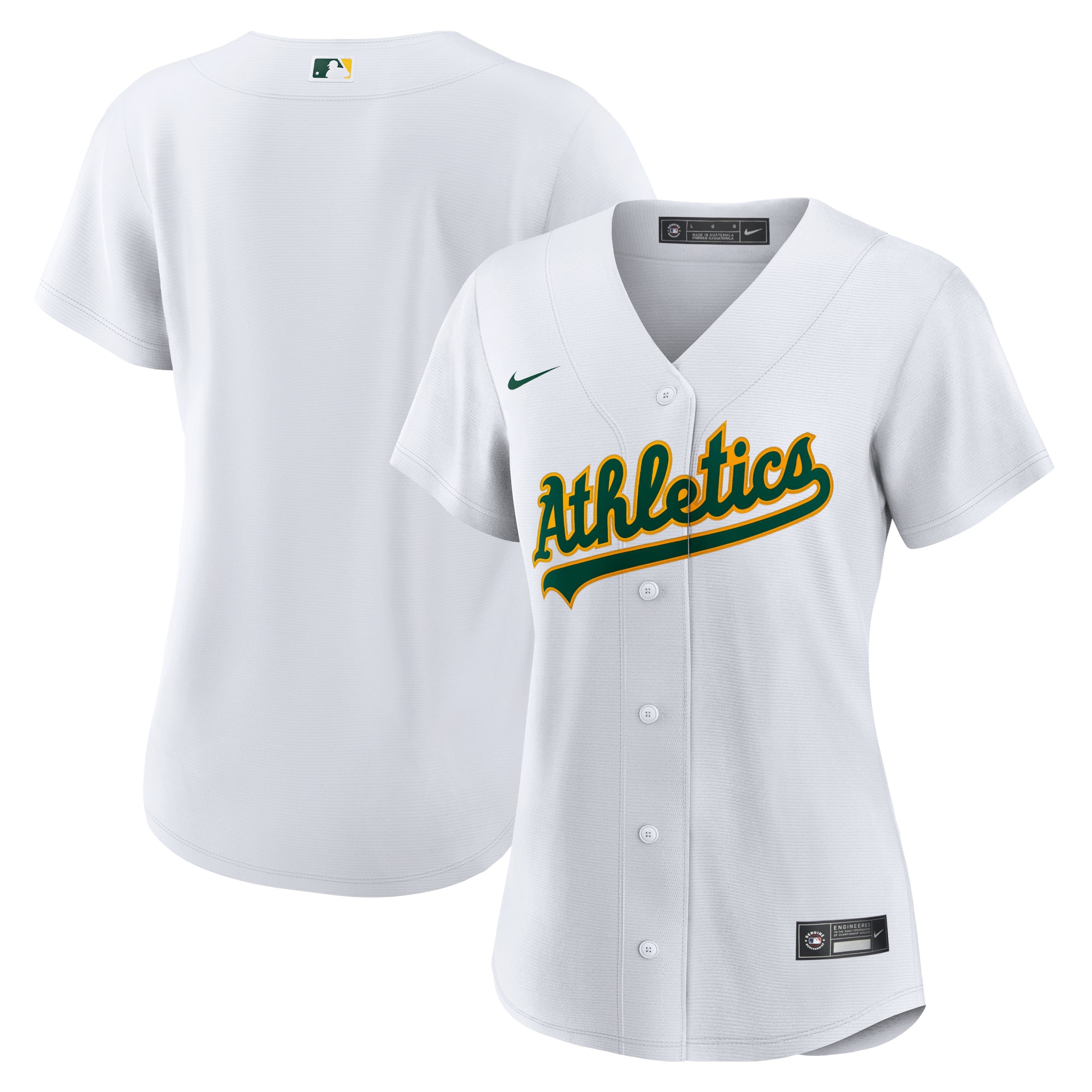 Oakland Athletics Women’s Home Blank Replica Jersey – White
