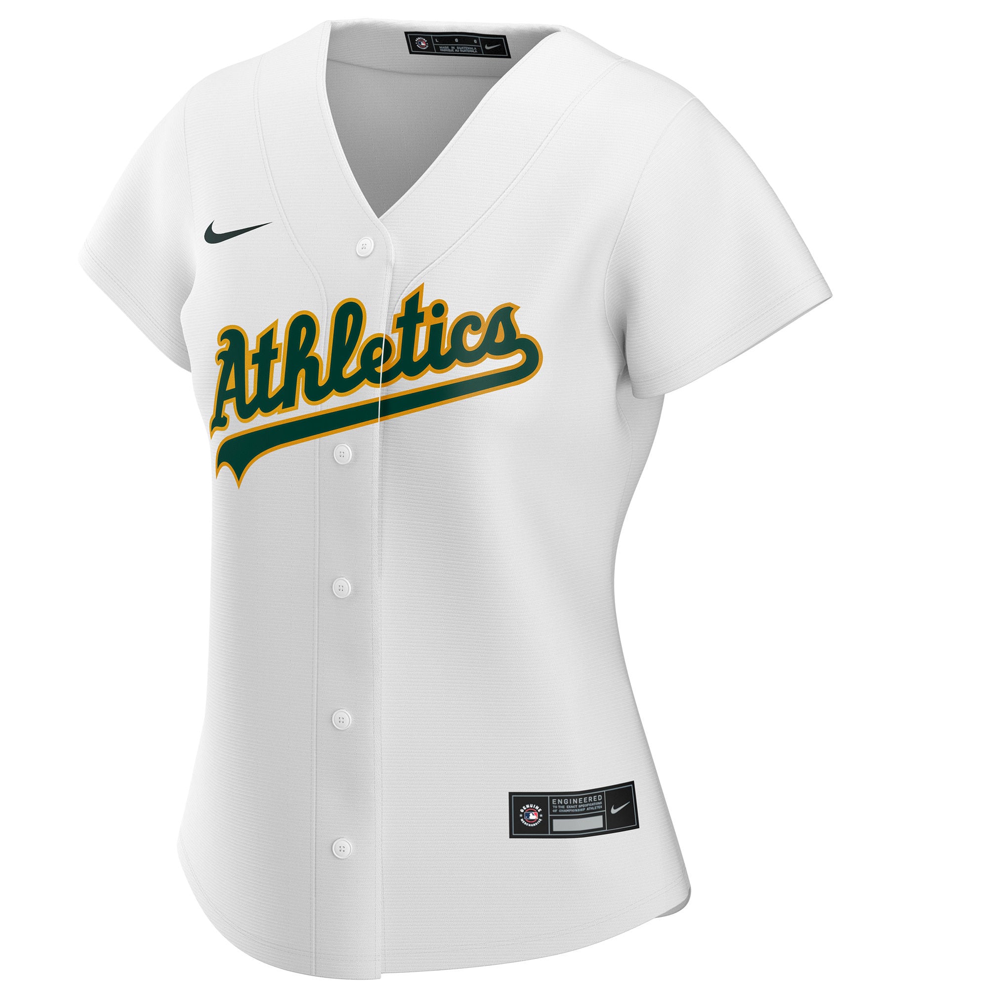 Alternative view of Oakland Athletics Women's Home Replica Custom Jersey - White