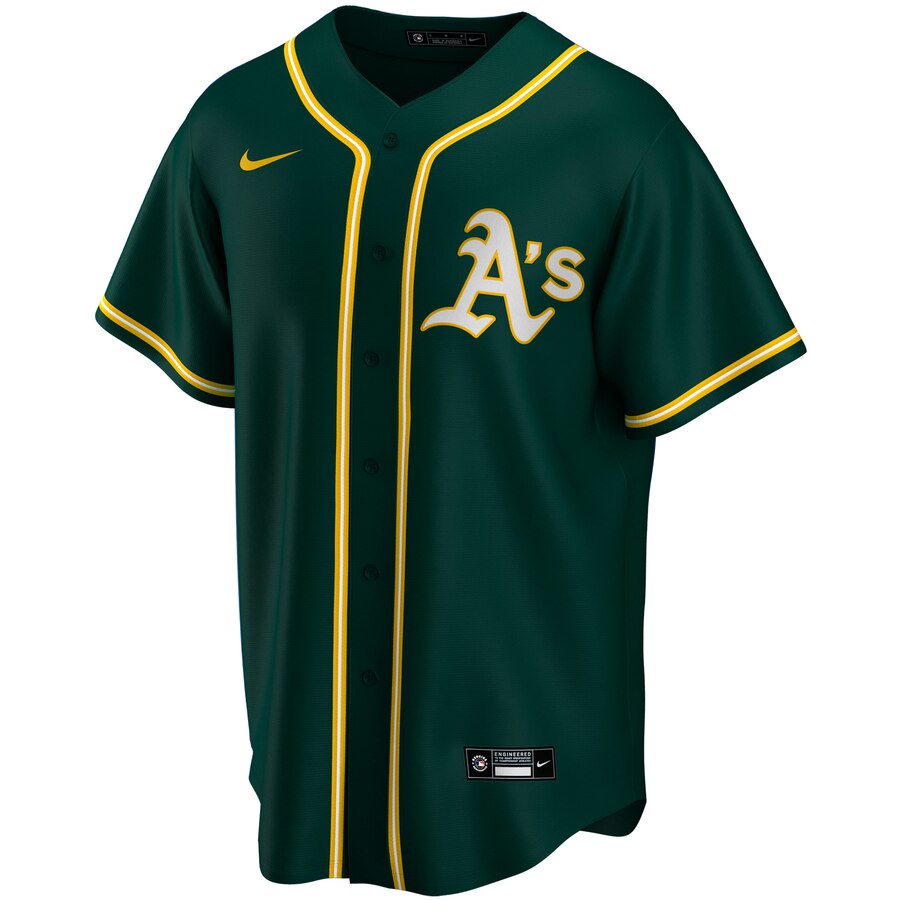 Alternative view of Oakland Athletics Youth Alternate 2020 Replica Team Jersey - Green