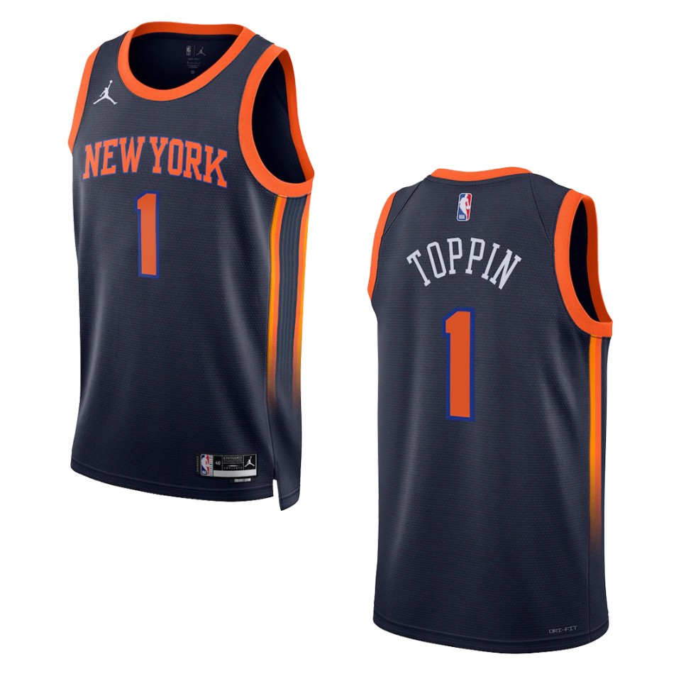 Obi Toppin Statement Edition New York Knicks 2022-23 Black Swingman Jersey