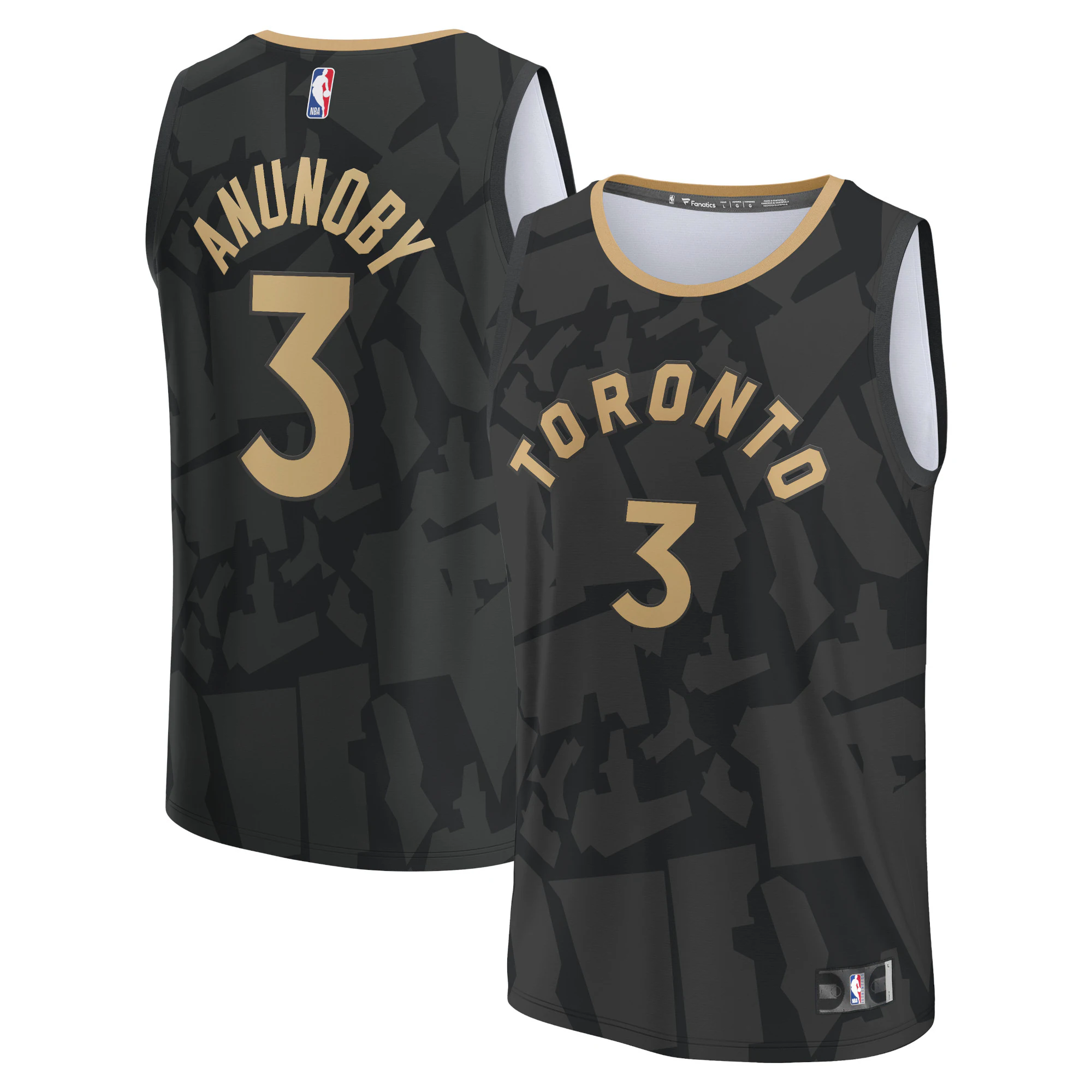 Og Anunoby Toronto Raptors Fanatics Branded 2022/23 Fastbreak Jersey - City Edition - Black