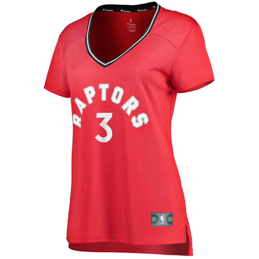 Alternative view of Og Anunoby Toronto Raptors Fanatics Branded Women's Fast Break Replica Player Jersey - Icon Edition - Red