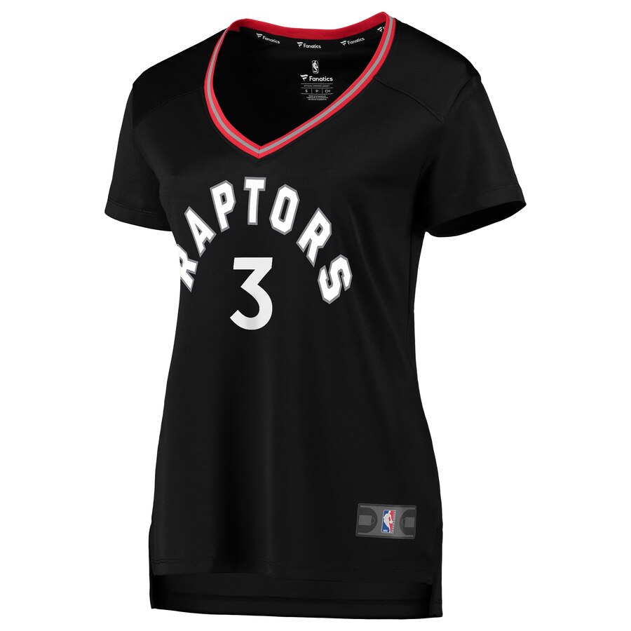 Alternative view of Og Anunoby Toronto Raptors Fanatics Branded Women's Fast Break Replica Player Jersey - Statement Edition - Black