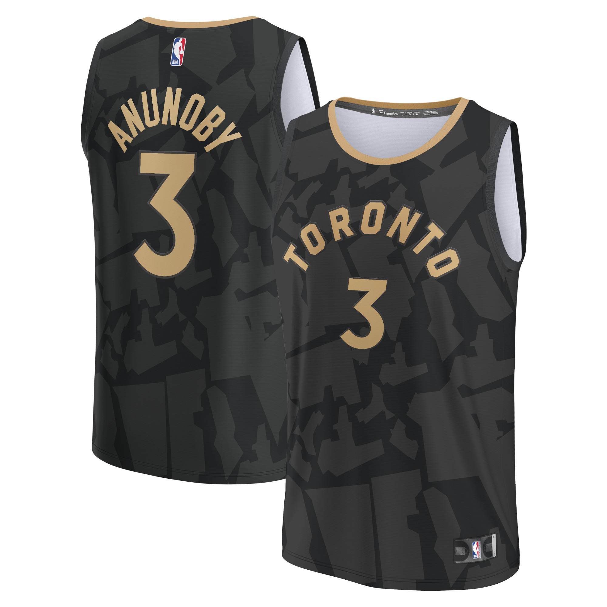 Og Anunoby Toronto Raptors Fanatics Fastbreak Jersey - City Edition - Black
