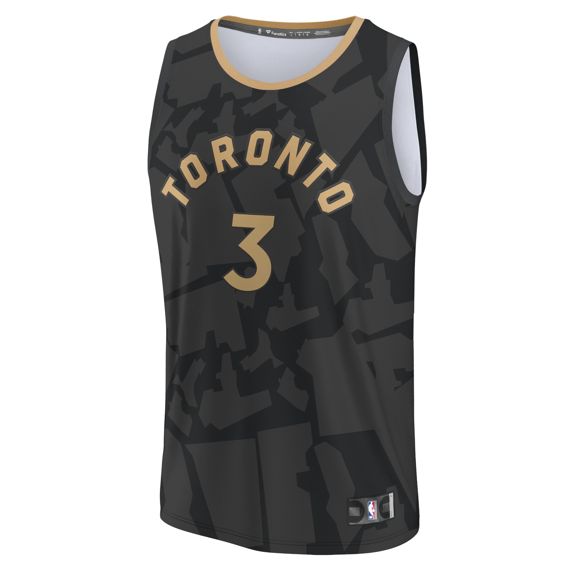 Alternative view of Og Anunoby Toronto Raptors Fanatics Fastbreak Jersey - City Edition - Black