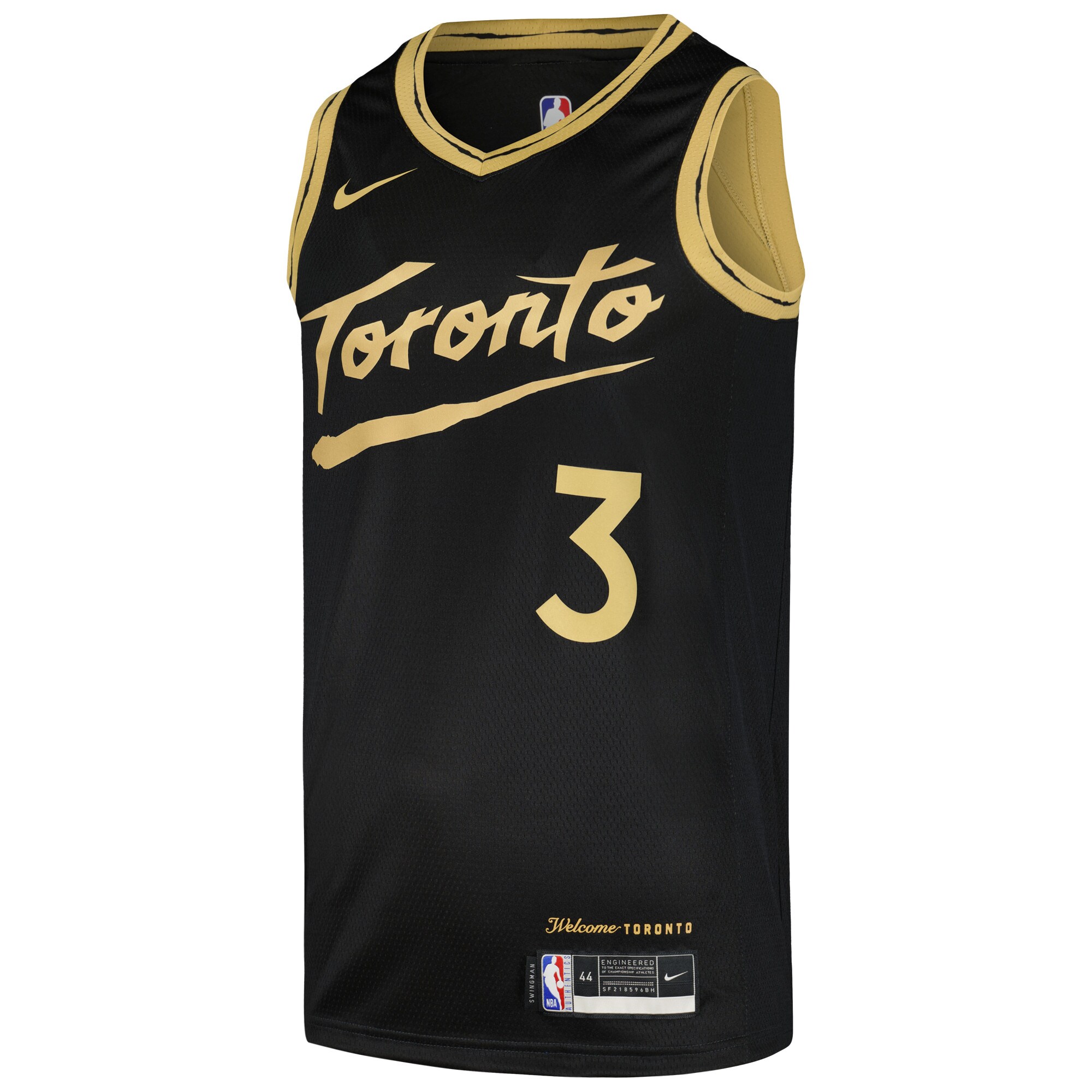 Alternative view of Og Anunoby Toronto Raptors Swingman Player Jersey - City Edition - Black