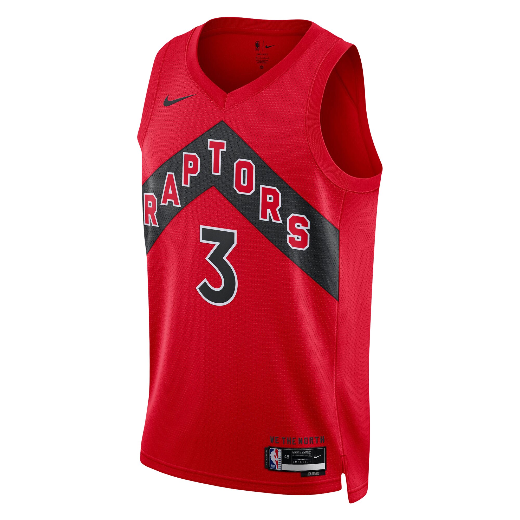 Alternative view of Og Anunoby Toronto Raptors Unisex Swingman Jersey - Icon Edition - Red
