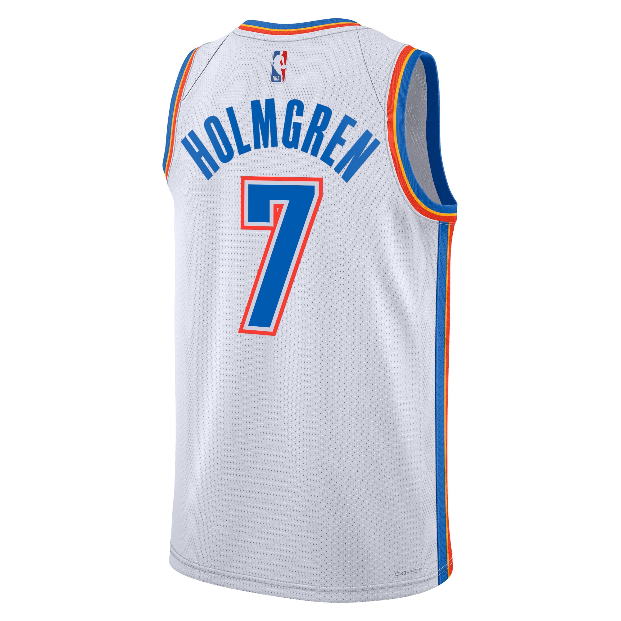Alternative view of Oklahoma City Thunder Association Edition Swingman Jersey - White - Chet Holmgren - Unisex - JS890 