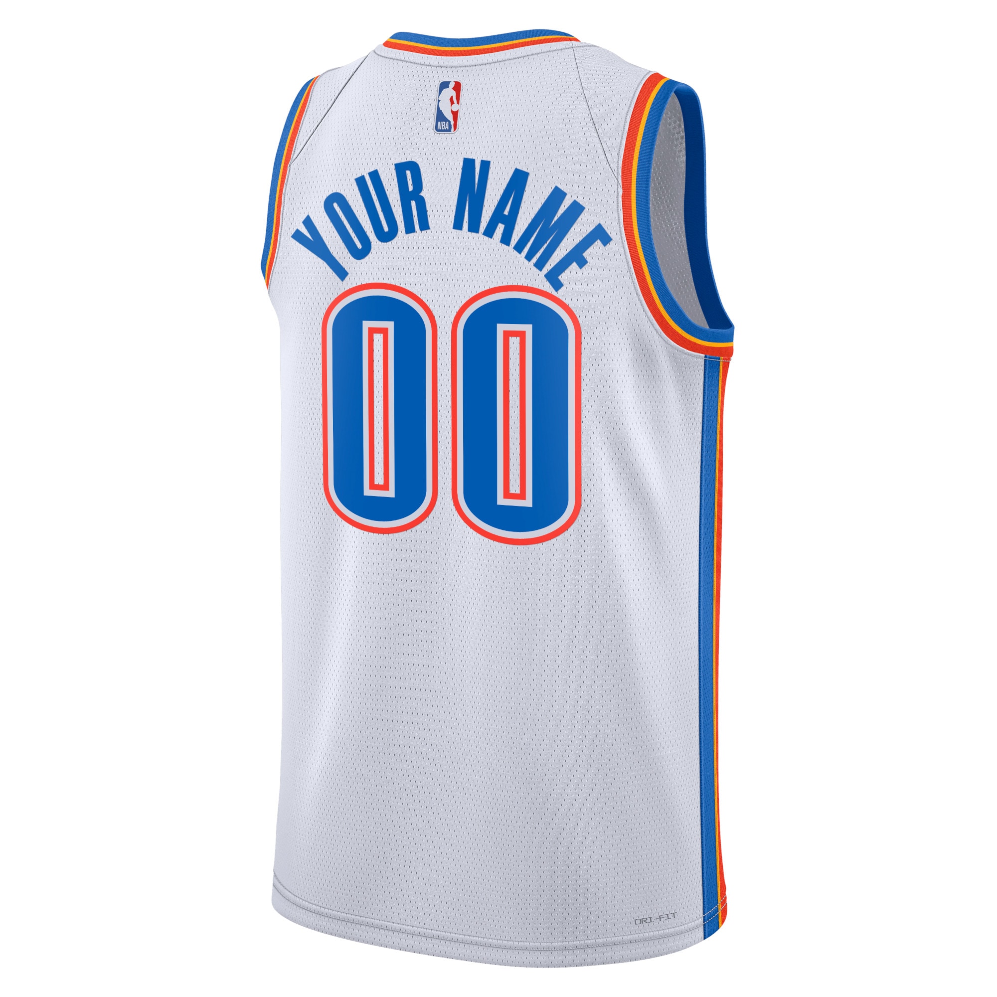 Alternative view of Oklahoma City Thunder Association Swingman Jersey - Custom - Unisex - JS166 