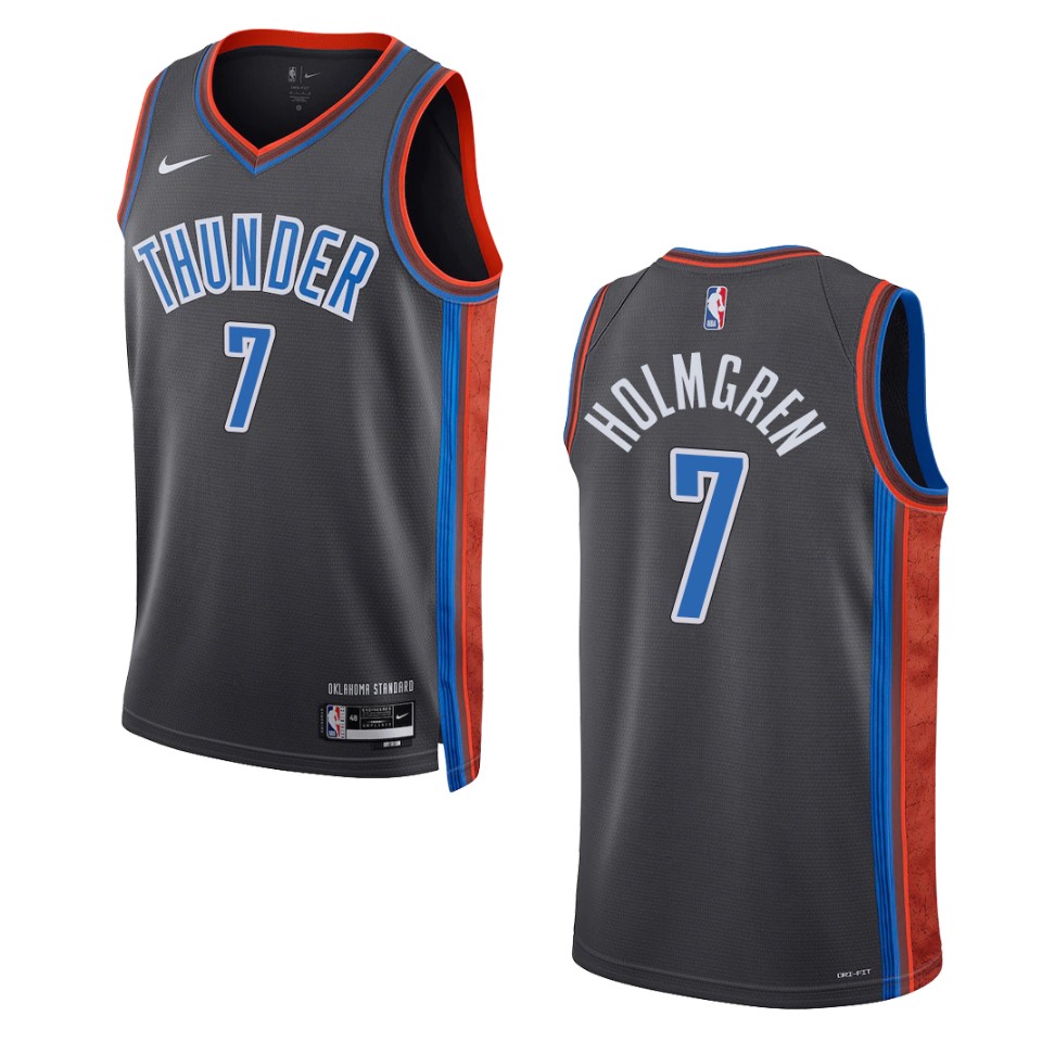 Oklahoma City Thunder Chet Holmgren 2022-23 City Edition Gray Swingman Jersey