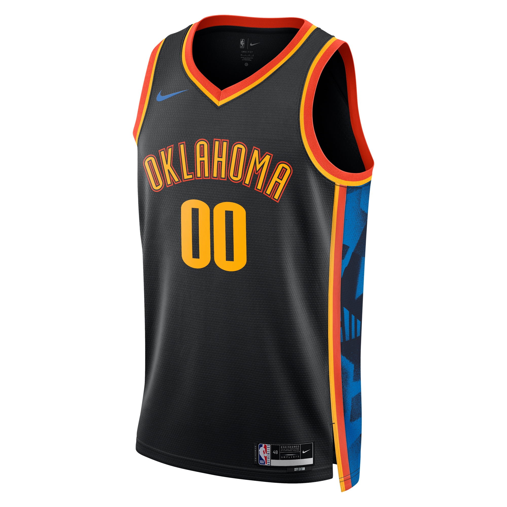 Alternative view of Oklahoma City Thunder City Edition Swingman Jersey 2024 - Custom - Unisex - JS718 