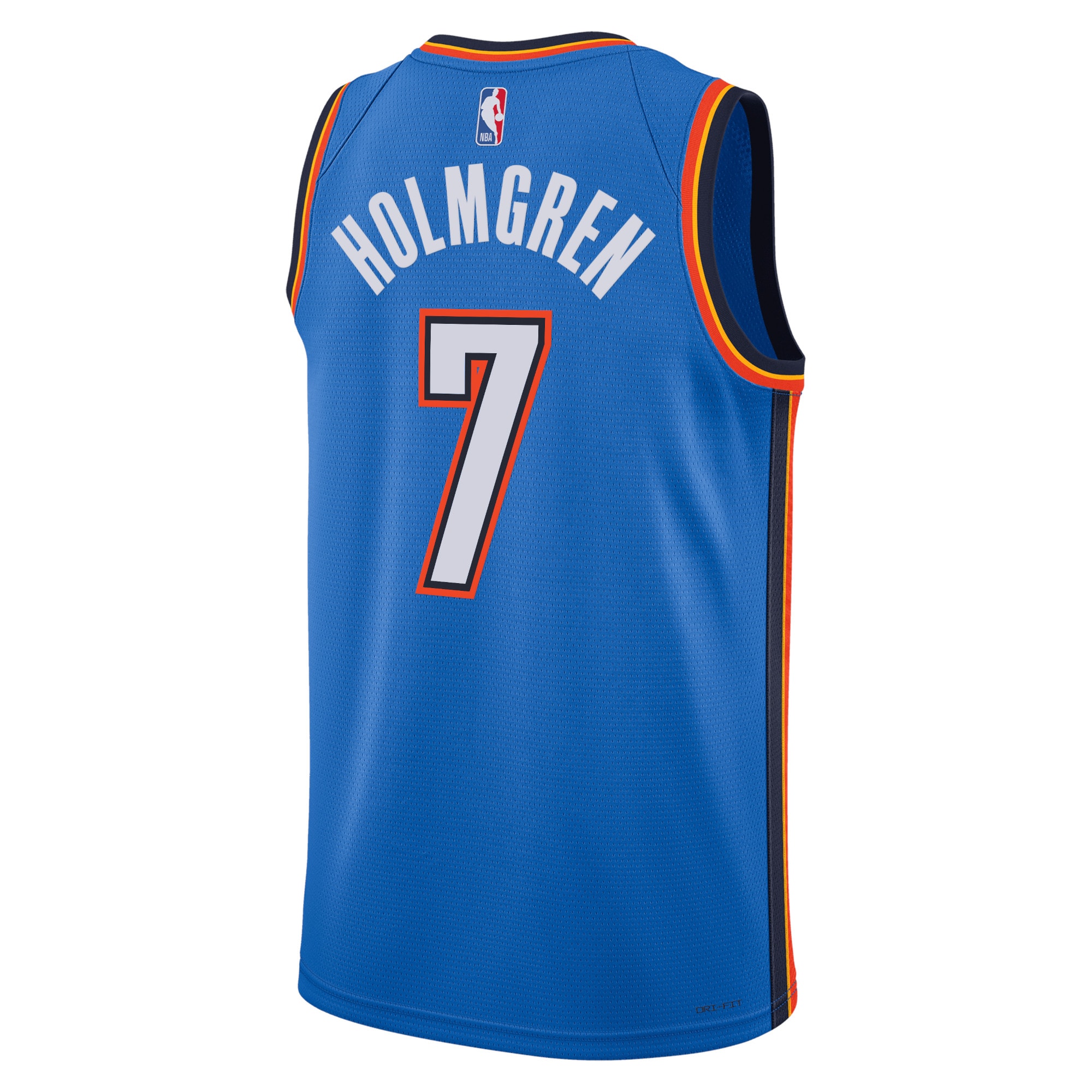 Alternative view of Oklahoma City Thunder Icon Edition Swingman Jersey - Blue - Chet Holmgren - Unisex - JS303 