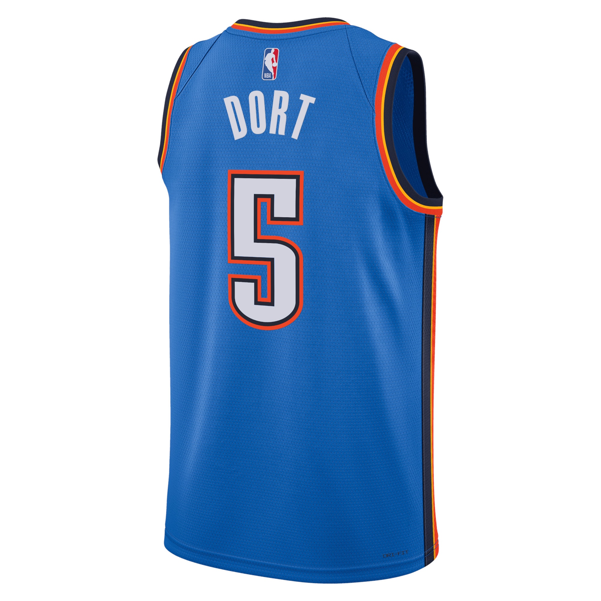 Alternative view of Oklahoma City Thunder Icon Edition Swingman Jersey - Blue - Luguentz Dort - Unisex - JS675 