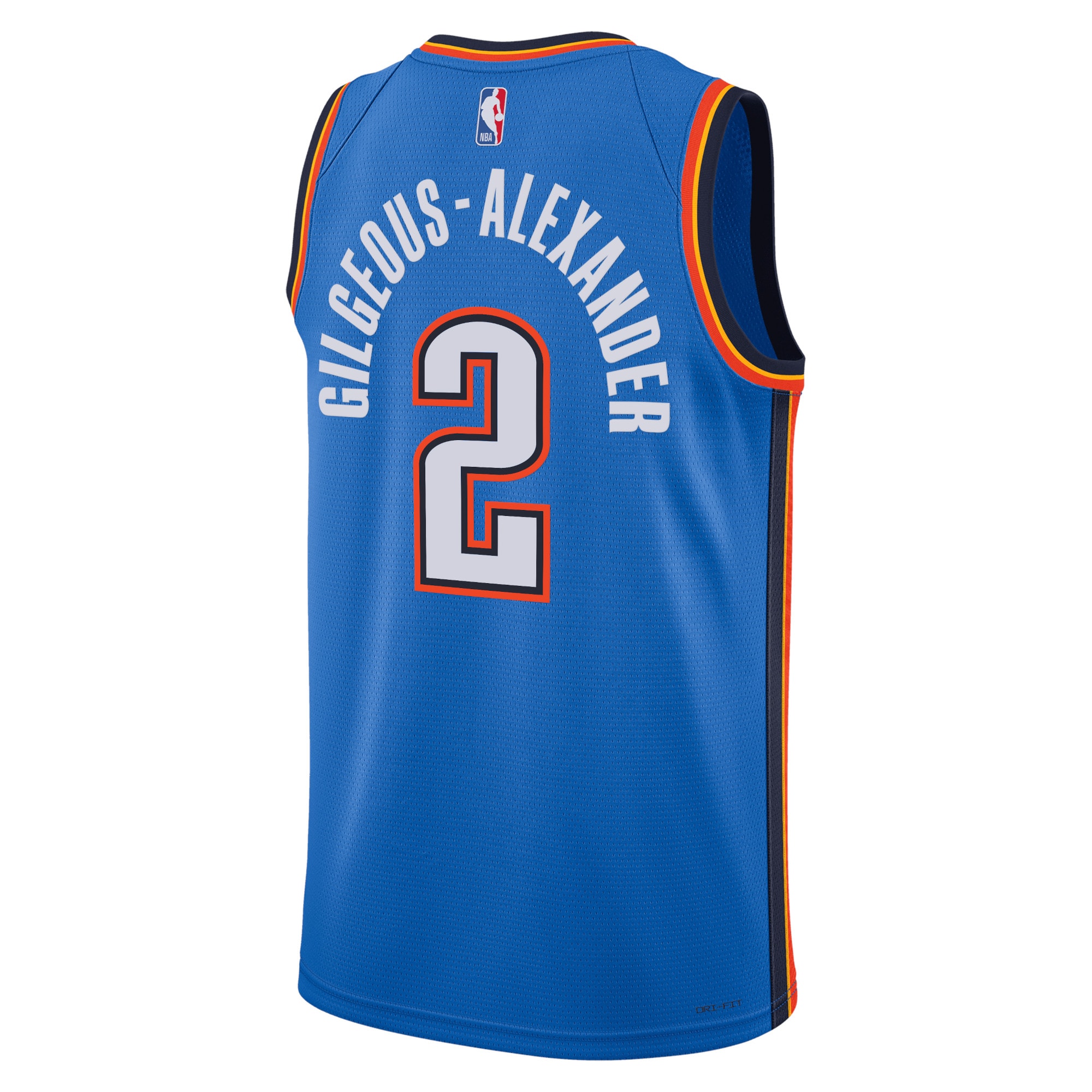 Alternative view of Oklahoma City Thunder Icon Edition Swingman Jersey - Blue - Shai Gilgeous-Alexander - Unisex - JS491 