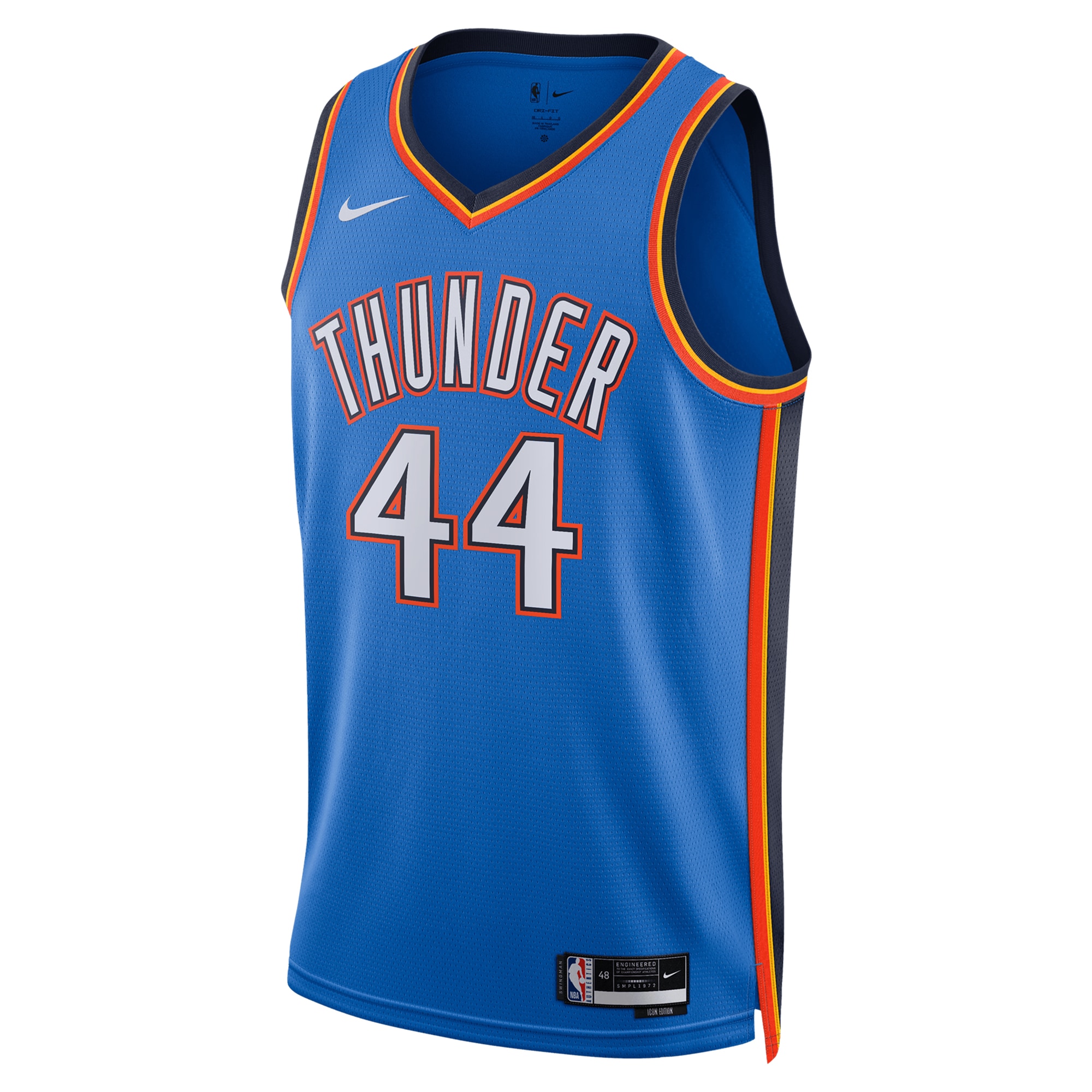 Alternative view of Oklahoma City Thunder Icon Swingman Jersey - Blue - Nikola Topić - Unisex - JS776 
