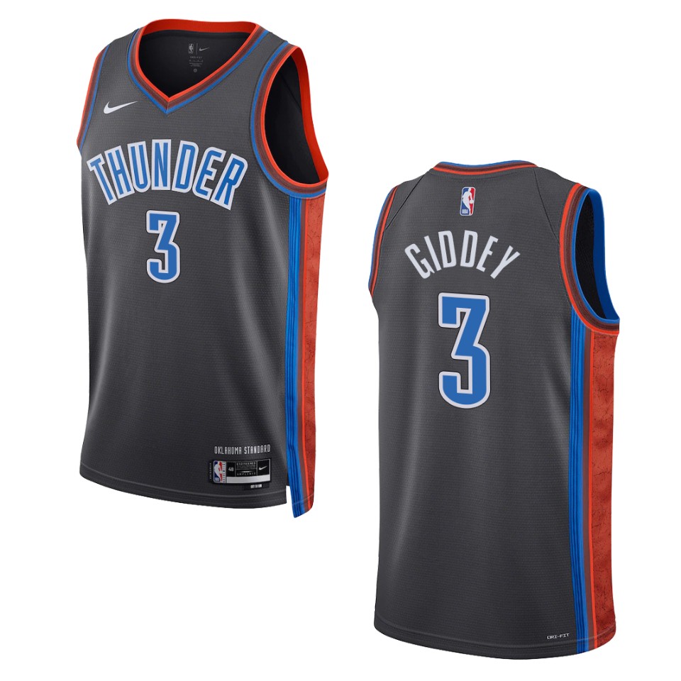 Oklahoma City Thunder Josh Giddey 2022-23 City Edition Gray Swingman Jersey