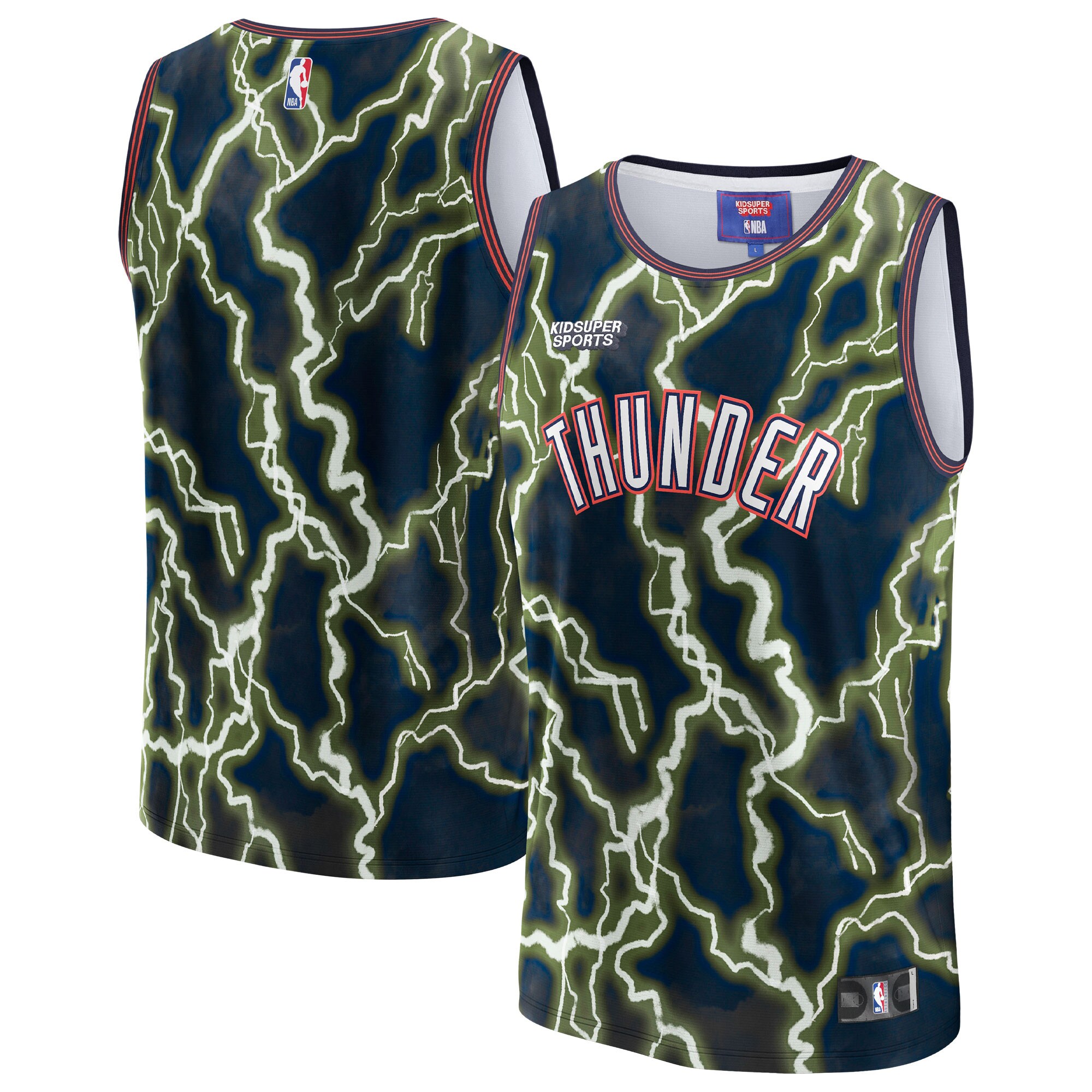 Oklahoma City Thunder Nba & Kidsuper Studios By Fanatics Unisex Hometown Jersey - Black
