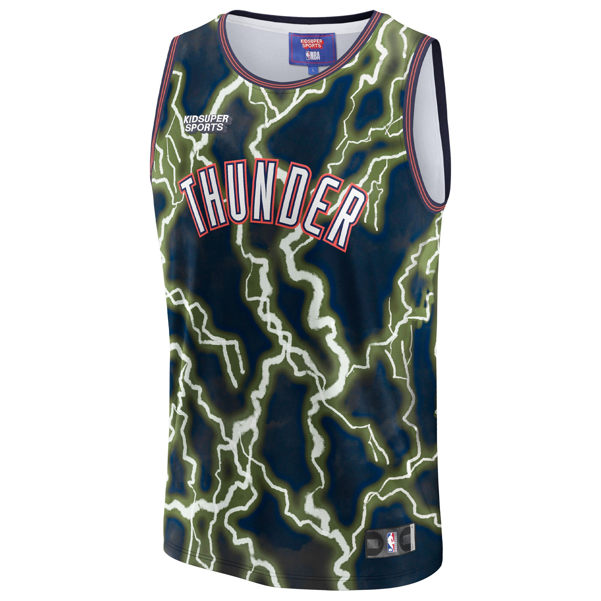 Alternative view of Oklahoma City Thunder Nba & Kidsuper Studios By Fanatics Unisex Hometown Jersey - Black