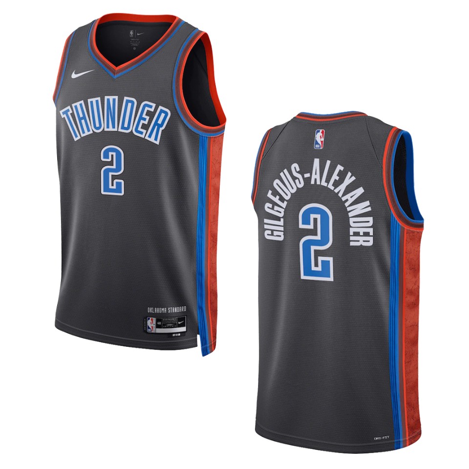Oklahoma City Thunder Shai Gilgeous-alexander 2022-23 City Edition Gray Swingman Jersey