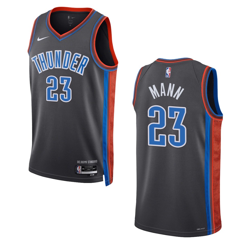 Oklahoma City Thunder Tre Mann 2022-23 City Edition Gray Swingman Jersey