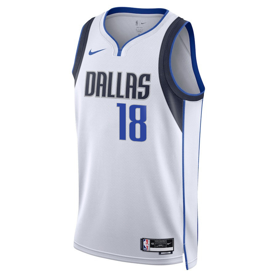 Alternative view of Olivier-Maxence Prosper 18 Dallas Mavericks 2024 FINALS PATCH Swingman Jersey - Association Edition - White - JS865 