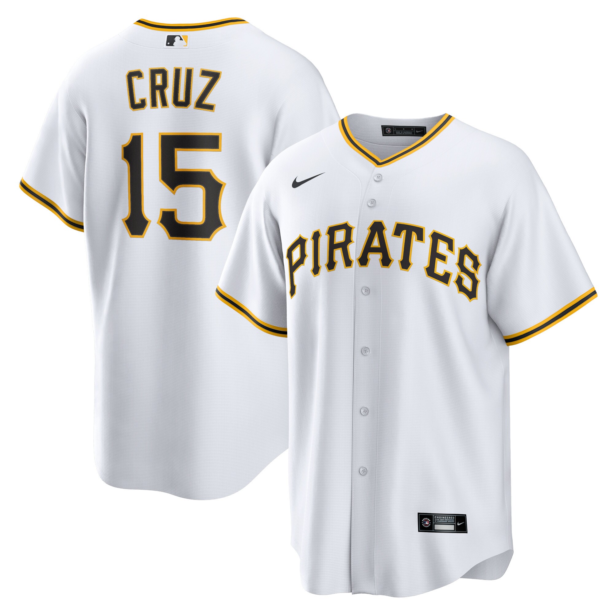 Oneil Cruz Pittsburgh Pirates Home Replica Jersey - White