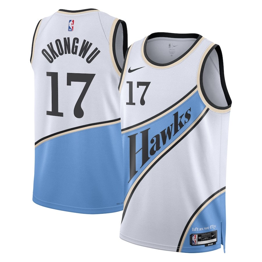 Onyeka Okongwu 17 Atlanta Hawks Unisex 2024/25 Swingman Player Jersey - City Edition - White - JS185 