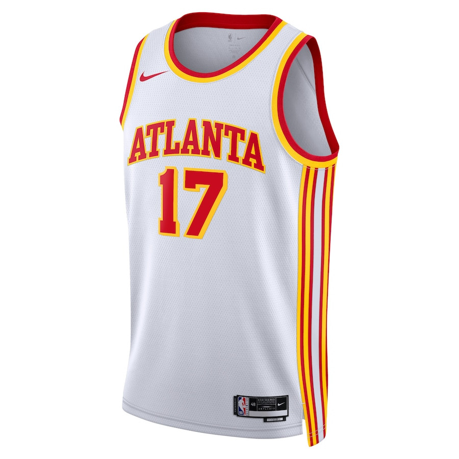 Alternative view of Onyeka Okongwu 17 Atlanta Hawks Unisex Swingman Jersey - Association Edition - White - JS689 