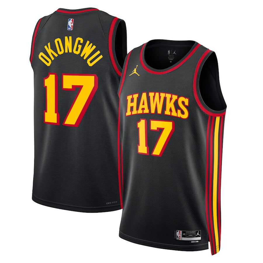 Onyeka Okongwu 17 Atlanta Hawks Unisex Swingman Jersey - Statement Edition - Black - JS993 