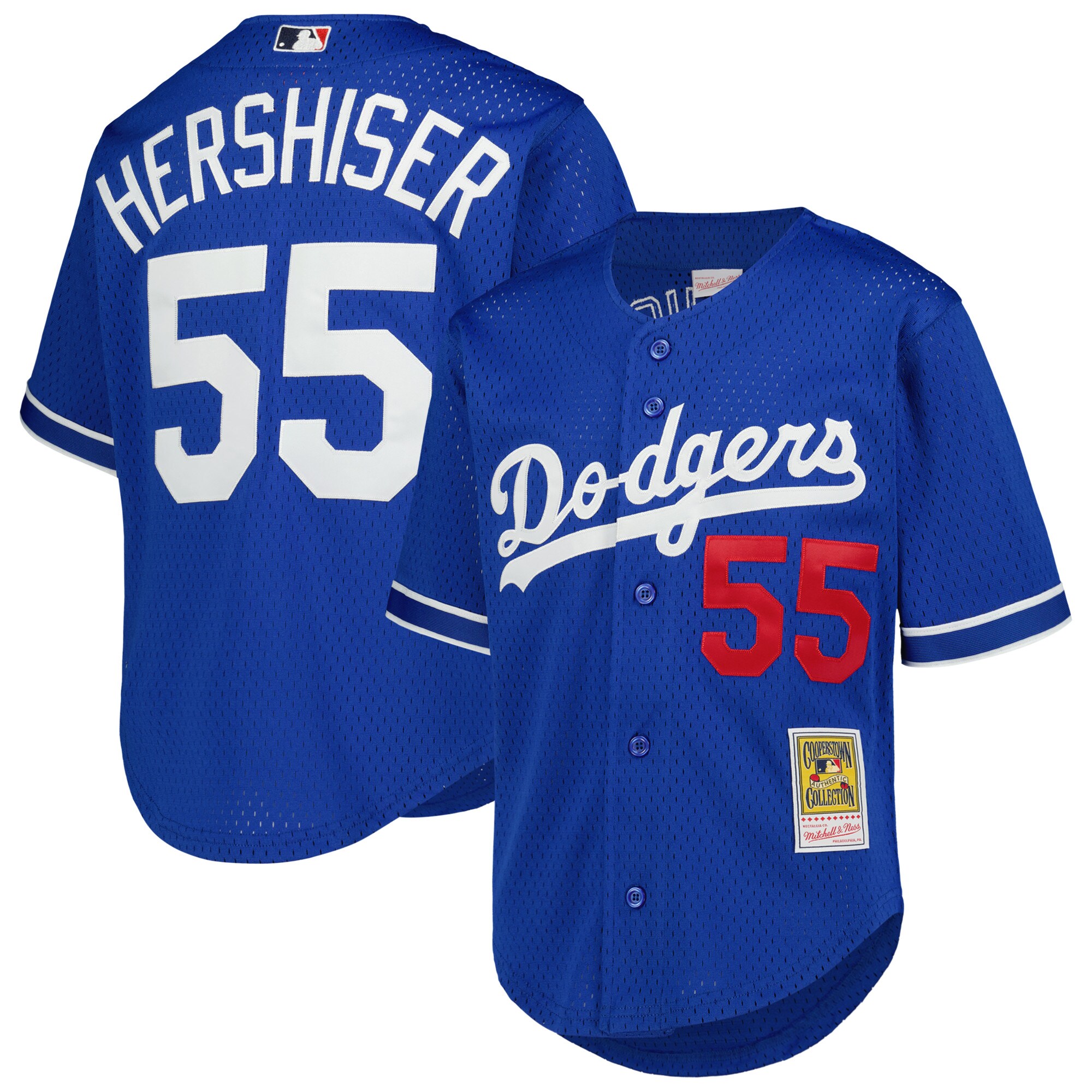 Orel Hershiser Los Angeles Dodgers Mitchell & Ness Youth Cooperstown CollectionÃƒâ€šÃ‚Â mesh Batting Practice Jersey - Royal