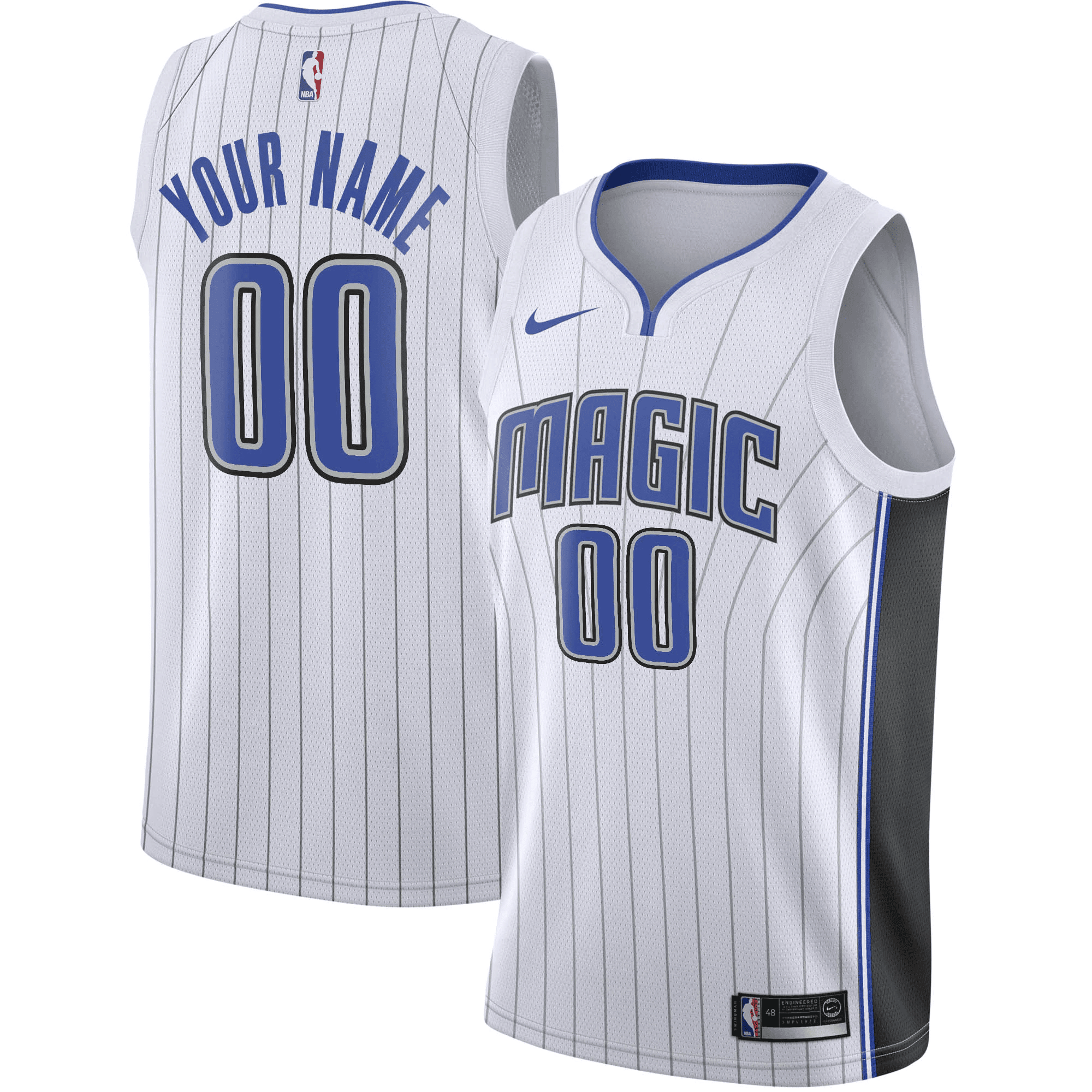 Orlando Magic Custom Swingman Jersey White - Association Edition Jersey - JS850 